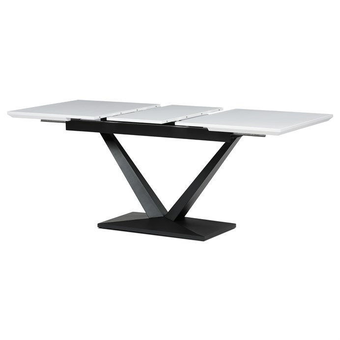 Jedálenský stôl rozkladací 140-180x85 cm, mdf, biela, HT-W1630 WT
