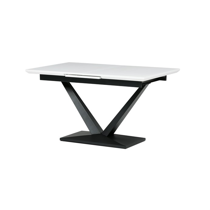 Jedálenský stôl rozkladací 140-180x85 cm, mdf, biela, HT-W1630 WT