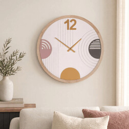 Hodiny nástěnné - bílé, pouze s číslem 12, MDF, 60 cm