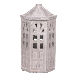 Domek betónový na čajovou svíčku - zahradní svícen.