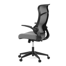 Kancelářská židle, houpací mech., černá MESH, plast. Kříž