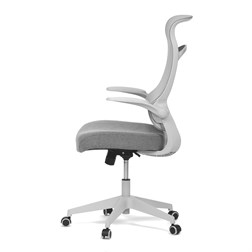 Kancelářská židle, houpací  mech., šedá MESH, plast. Kříž