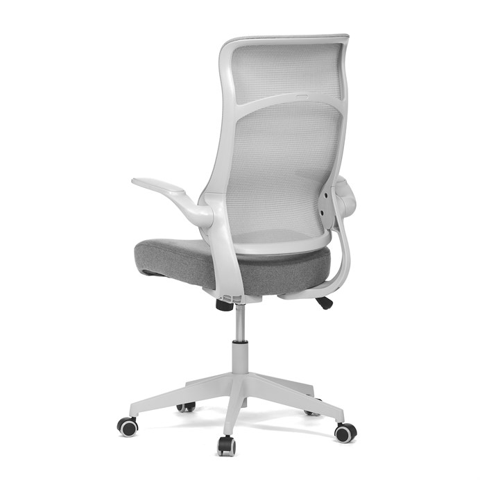 Kancelárska stolička, houpací  mech., šedá MESH, plast. Kříž KA-A182 GREY