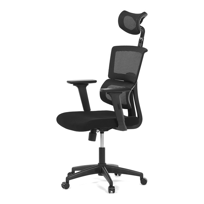 Kancelárska stolička, hojdací mechanizmus, čierna sieťovina, KA-B1025 BK