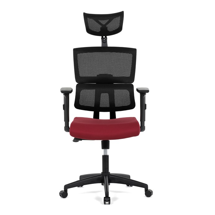 Kancelárska stolička, hojdací mechanizmus, červená sieťovina, KA-B1025 BOR