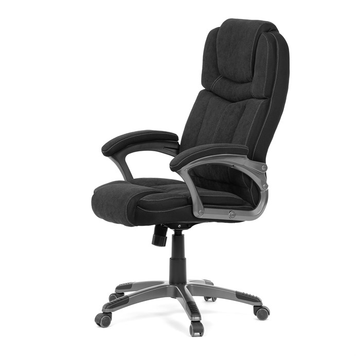 Kancelárske kreslo, hojdací mechanizmus, čierna látka, KA-C715 BK2