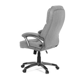 Křeslo kancelářská, šedá látka, šedý plastový kříž, kolečka na tvrdé povrchy