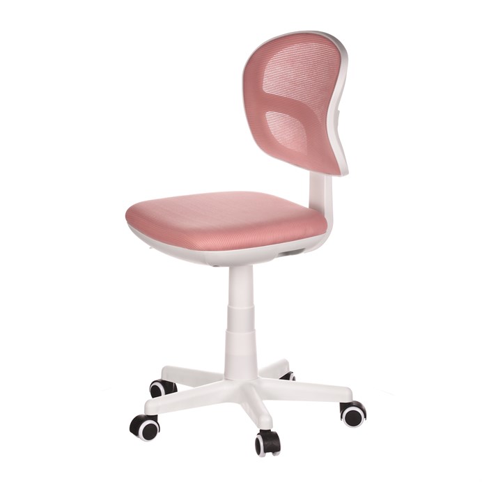 Detská stolička, výškovo nastaviteľná, ružová sieťovina, KA-C801 PINK