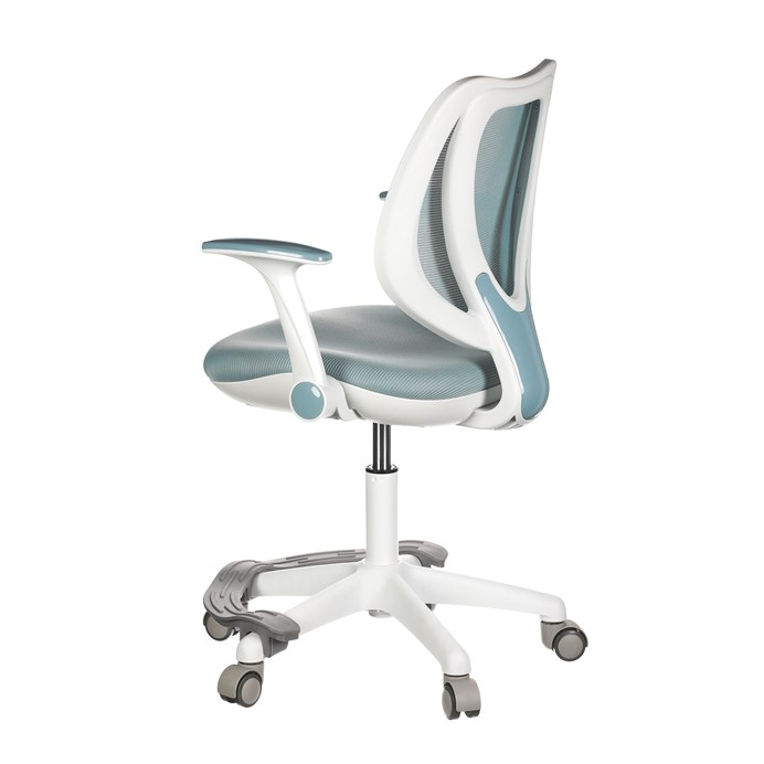 Detská stolička, výškovo nastaviteľná, modrá sieťovina, KA-C806 BLUE