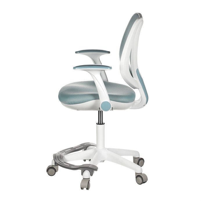 Detská stolička, výškovo nastaviteľná, modrá sieťovina, KA-C806 BLUE