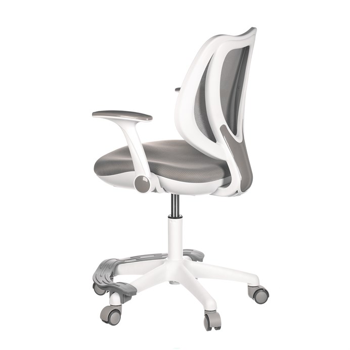 Detská stolička, výškovo nastaviteľná, šedá sieťovina, KA-C806 GREY