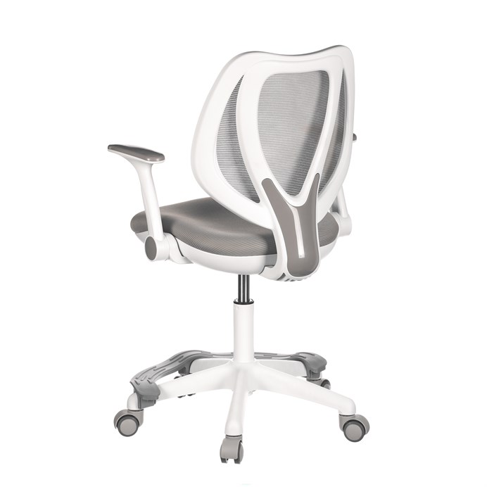 Detská stolička, výškovo nastaviteľná, šedá sieťovina, KA-C806 GREY