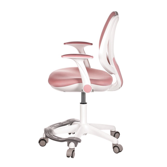 Detská stolička, výškovo nastaviteľná, ružová sieťovina, KA-C806 PINK