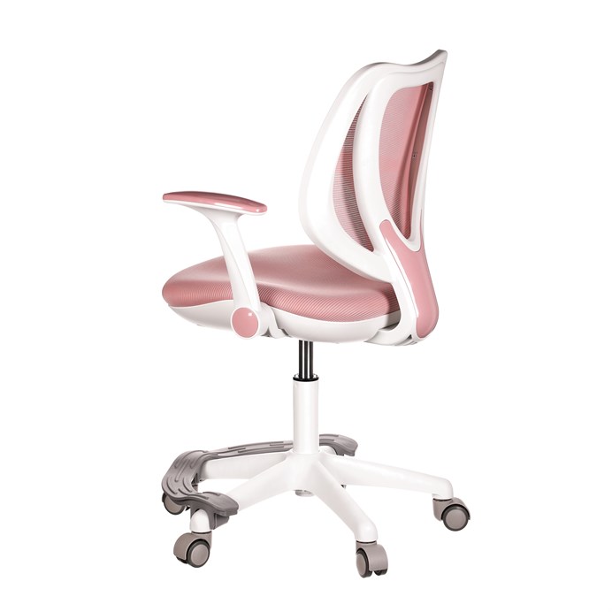 Detská stolička, výškovo nastaviteľná, ružová sieťovina, KA-C806 PINK