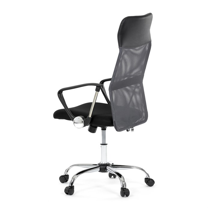 Kancelárska stolička, hojdací mechanizmus, šedá sieťovina, KA-E305 GREY