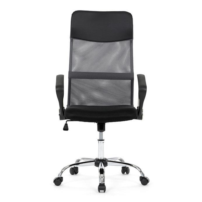 Kancelárska stolička, hojdací mechanizmus, šedá sieťovina, KA-E305 GREY