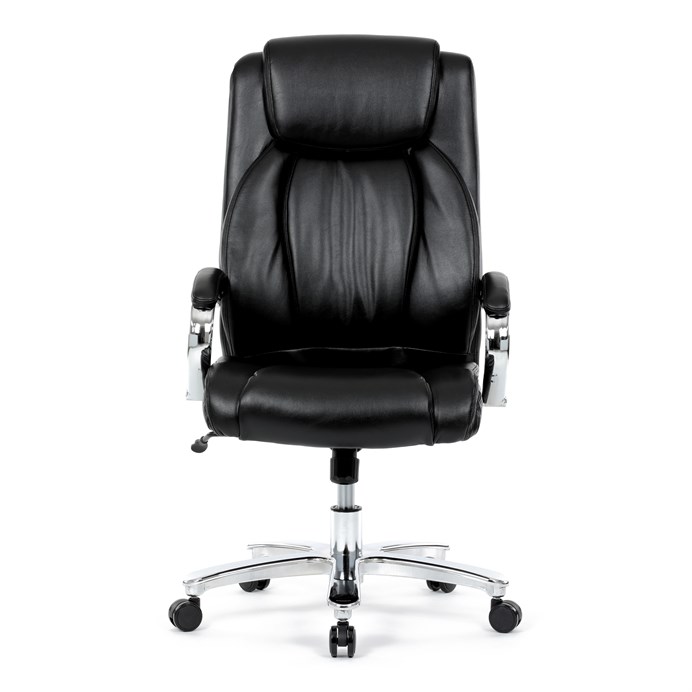 Kancelárske kreslo, hojdací mechanizmus, čierna ekokoža, KA-F1385 BK