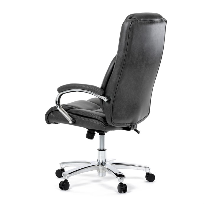 Kancelárske kreslo, hojdací mechanizmus, šedá ekokoža, KA-F1385 GREY