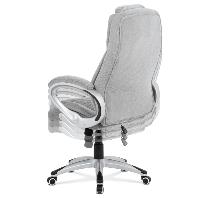 Kancelárska stolička, látka sivá s prešitím KA-G196 SIL2