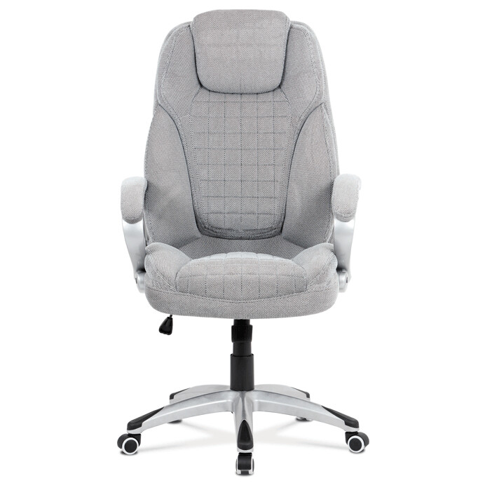 Kancelárska stolička, látka sivá s prešitím KA-G196 SIL2