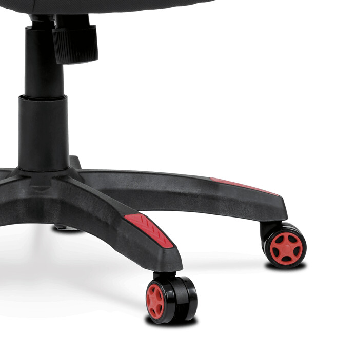 Herné a kancelárské kreslo E-racer, poťah červená a čierna látka, KA-G408 RED