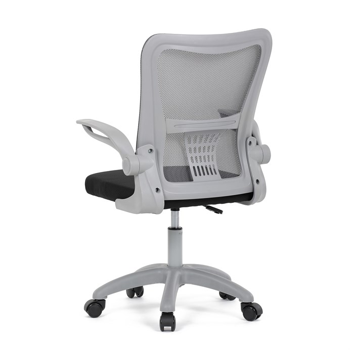 Detská stolička, výškovo nastaviteľná, šedá sieťovina, KA-K2008 GREY