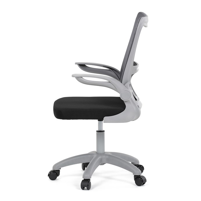 Detská stolička, výškovo nastaviteľná, šedá sieťovina, KA-K2008 GREY