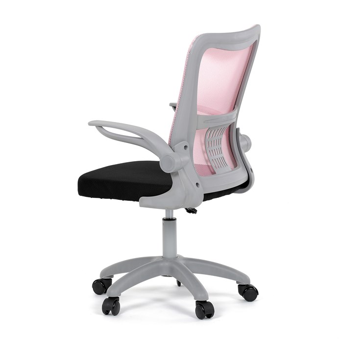 Detská stolička, výškovo nastaviteľná, ružová sieťovina, KA-K2008 PINK