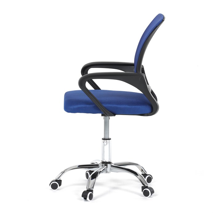 Detská stolička, hojdací mechanizmus, modrá sieťovina, KA-L103 BLUE