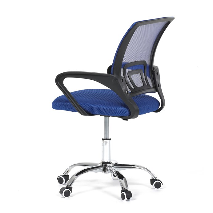 Detská stolička, hojdací mechanizmus, modrá sieťovina, KA-L103 BLUE