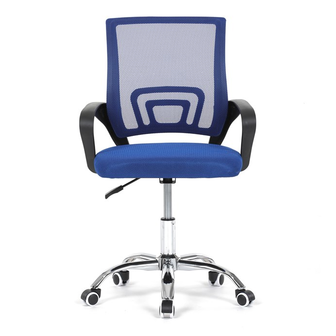 Detská stolička, hojdací mechanizmus, modrá sieťovina, KA-L103 BLUE