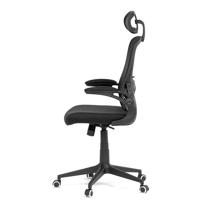 Kancelárska stolička, čierna mesh, plastový kříž KA-Q842 BK