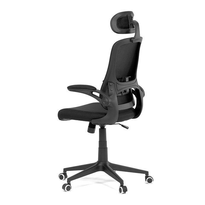 Kancelárska stolička, čierna mesh, plastový kříž KA-Q842 BK