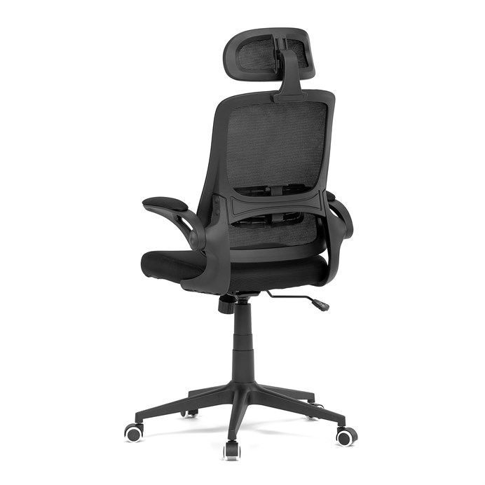 Kancelárska stolička, čierna mesh, plastový kříž KA-Q842 BK