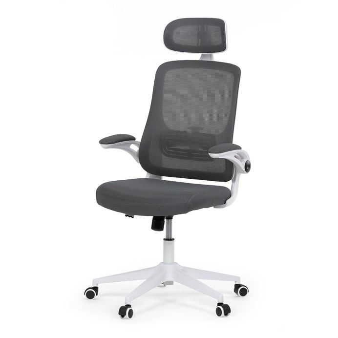 Kancelárska stolička, hojdací mechanizmus, šedá sieťovina, KA-Q843 GREY