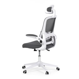 Židle kancelářská, šedá síťovina, šedý plast, plastový kříž, kolečka pro tvrdé podlahy