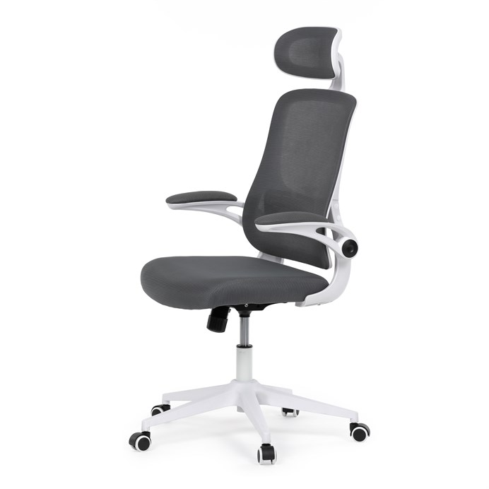 Kancelárska stolička, hojdací mechanizmus, šedá sieťovina, KA-Q843 GREY