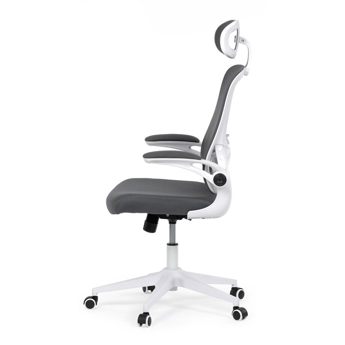 Kancelárska stolička, hojdací mechanizmus, šedá sieťovina, KA-Q843 GREY