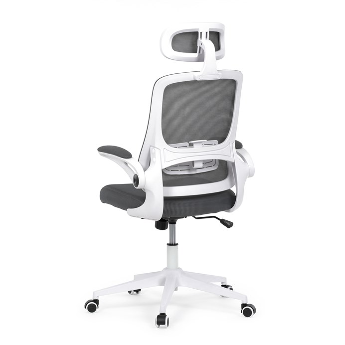 Kancelárska stolička, hojdací mechanizmus, šedá sieťovina, KA-Q843 GREY