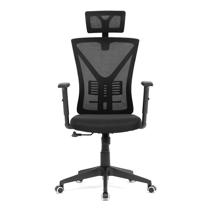 Kancelárska stolička, čierna mesh, plastový kříž KA-Q851 BK