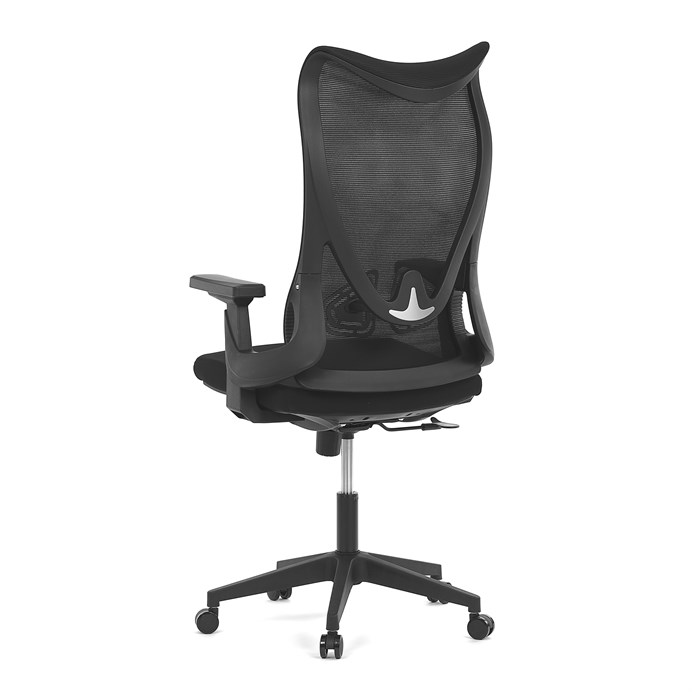 Kancelárska stolička, čierna MESH, plastový kříž KA-S248 BK