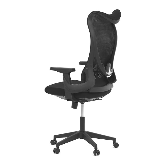 Kancelárska stolička, čierna MESH, plastový kříž KA-S248 BK