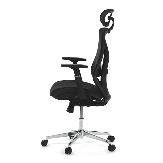 Kancelárska stolička, čierna MESH, kovový kříž KA-S258 BK