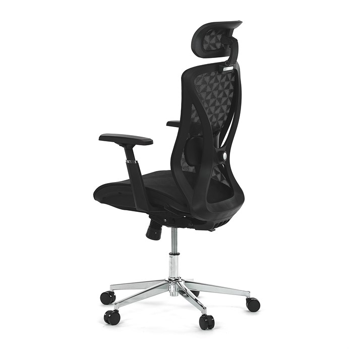 Kancelárska stolička, čierna MESH, kovový kříž KA-S258 BK