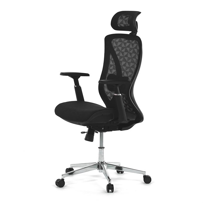 Kancelárska stolička, čierna MESH, kovový kříž KA-S258 BK