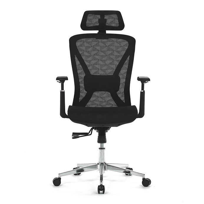 Kancelárska stolička, čierna MESH, kovový kříž KA-S258 BK