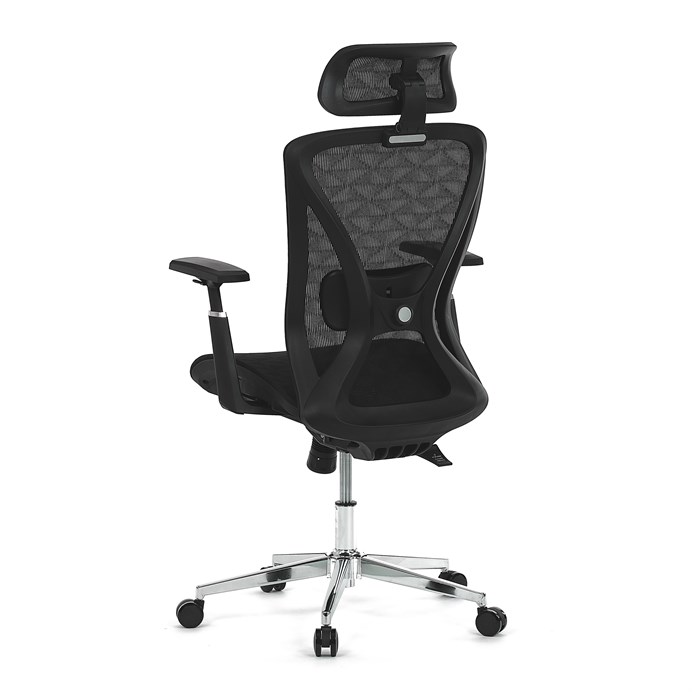 Kancelárska stolička, čierna MESH, kovový kříž KA-S258 BK