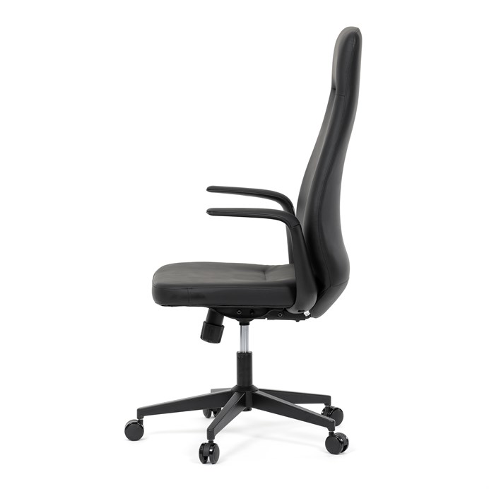 Kancelárske kreslo, hojdací mechanizmus, čierna ekokoža, KA-T8325 BK