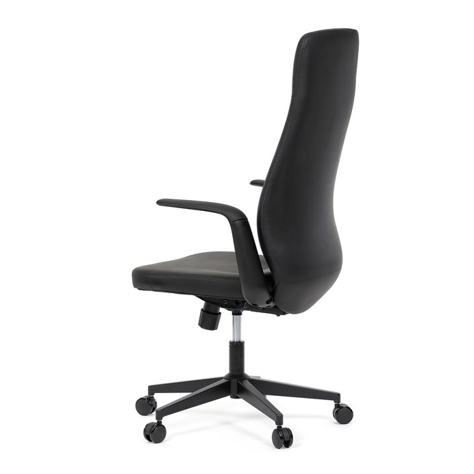 Kancelárske kreslo, hojdací mechanizmus, čierna ekokoža, KA-T8325 BK