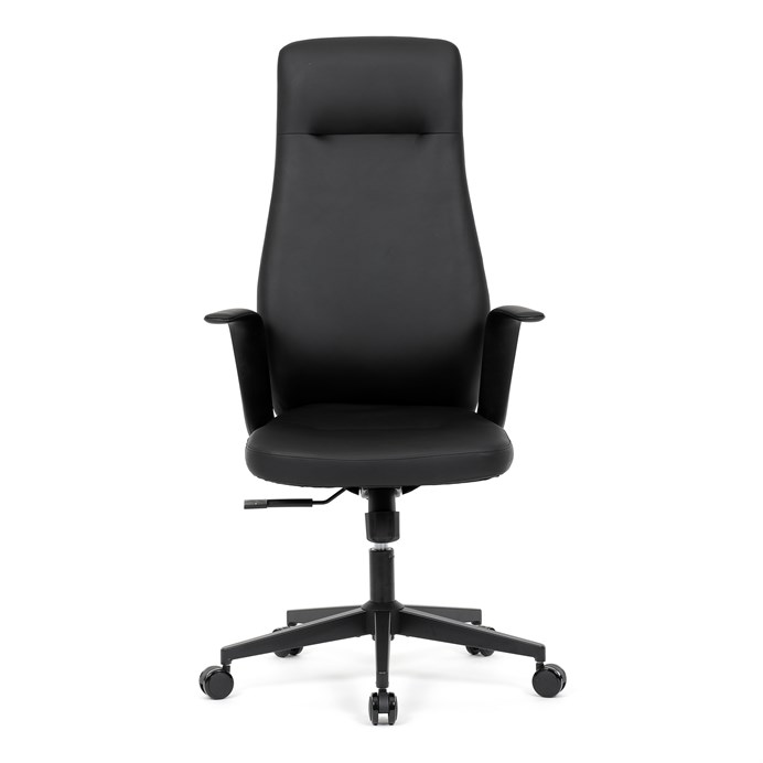 Kancelárske kreslo, hojdací mechanizmus, čierna ekokoža, KA-T8325 BK